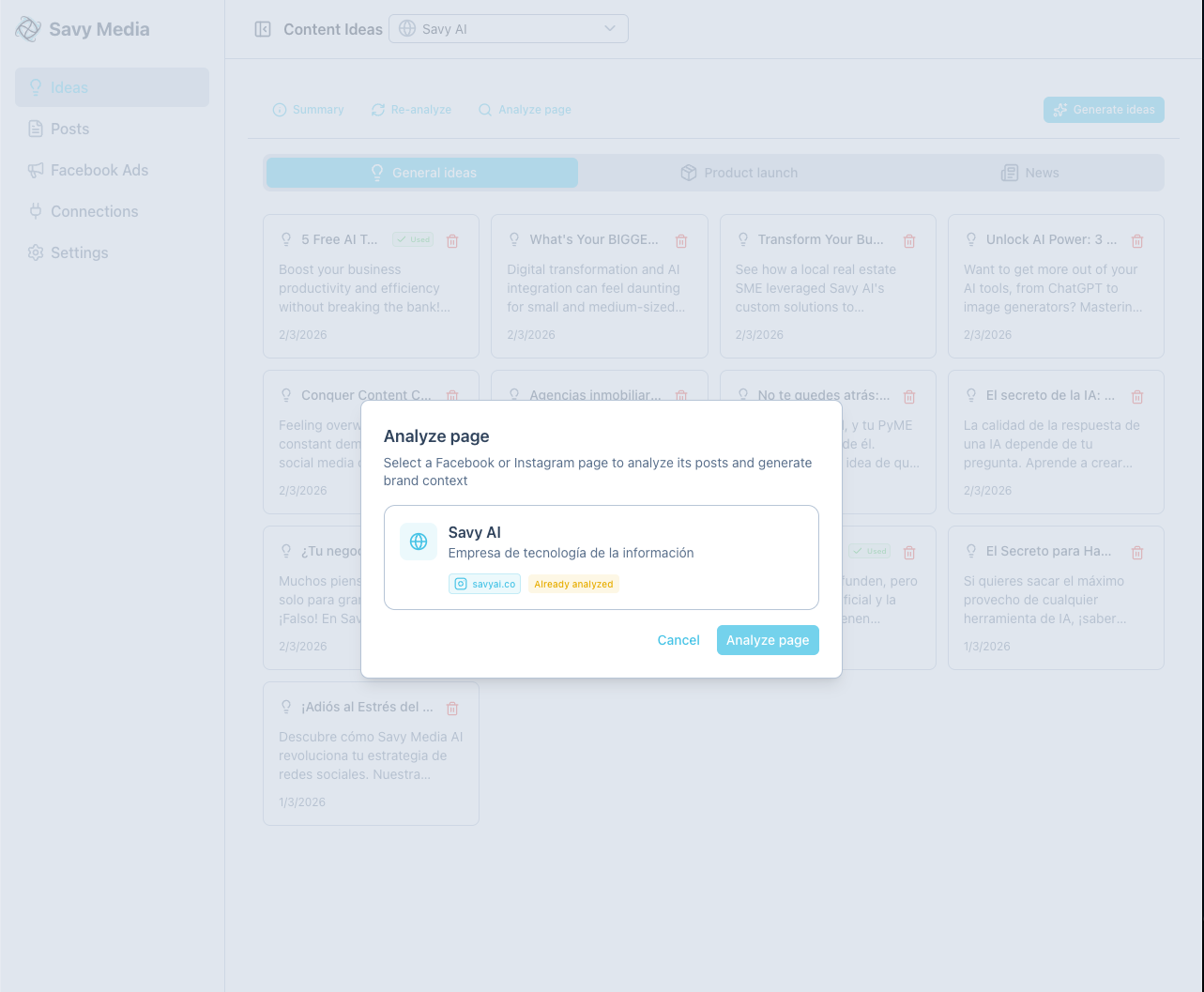 AI analyzes your page to understand your brand